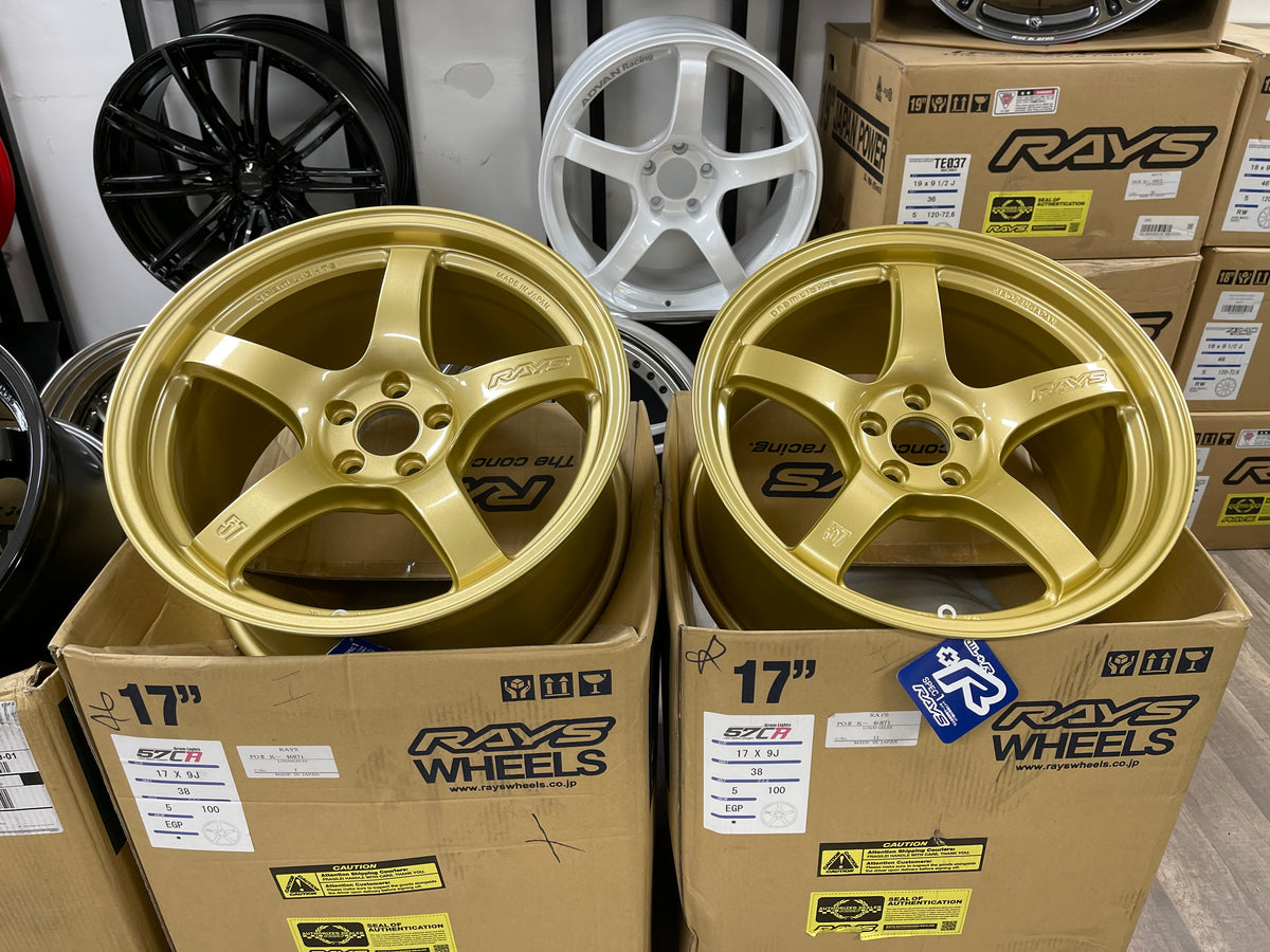 gram LIGHTS 17インチ ゴールドホイール 57C 2本セット Gramlight 57CR E8 Gold 17x9+38 5x100 – Prospec