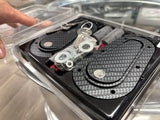 AeroCatch Flush Mount Hood Pins - locking CARBON