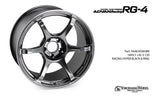 RG-4 18x9.5 +45 5x120 Hyper Black and Ring