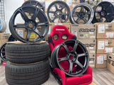 VOLK TE037 Staggered Set: 19x 9.5 et 25 5x120-72.6 19x10.5 et 34 5x120-72.6 Gunmetal