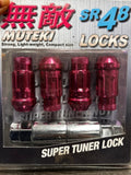 Muteki SR48 PINK CHROME Cone Seat Open End WHEEL LOCKS 32901Z) by Wheel Mate®.