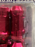 Muteki SR48 Extended Open Ended Wheel Tuner Lug Nuts Chrome Pink 12x1.5mm NEW