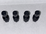 SSR Valve Stem Black Aluminum With SSR Caps set of 4