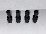 SSR Valve Stem Black Aluminum With SSR Caps set of 4