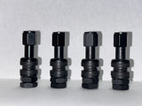 SSR Valve Stem Black Aluminum With SSR Caps set of 4