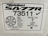 Weds SA77R Weds Black Clear 18x9.5+38 5x114.3